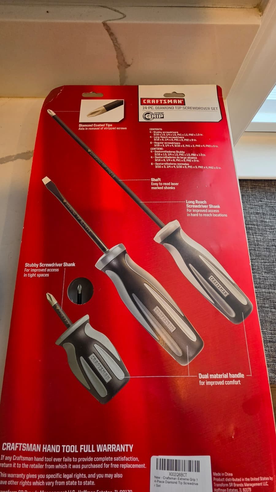 BRAND NEW Craftsman Extreme Grip 14-piece Diamond Tip Screwdriver Set