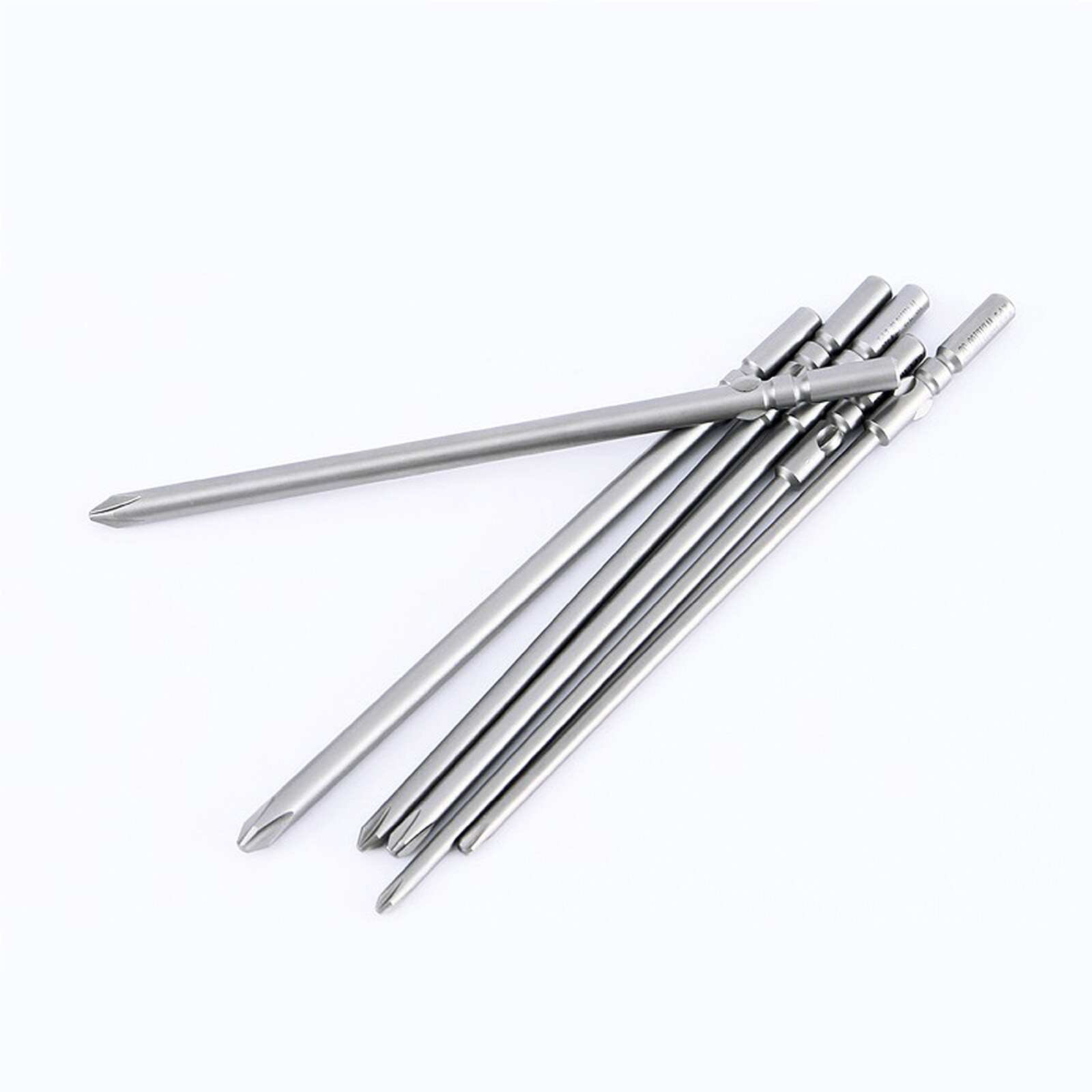 50mm-200mm Long Magnetic Power Drill Screwdriver Bit Set 5mm Round Shank