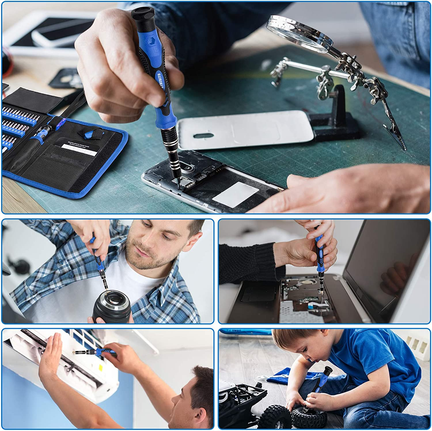 Screwdriver Sets 142-Piece Electronics Precision Screwdriver with 120 Bits Magne
