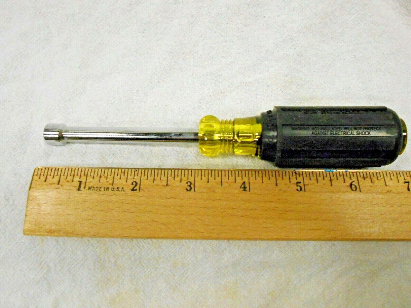 Klein Tools 630 1/4″ Nutdriver 3″ Hollow Shaft Cushion Grip