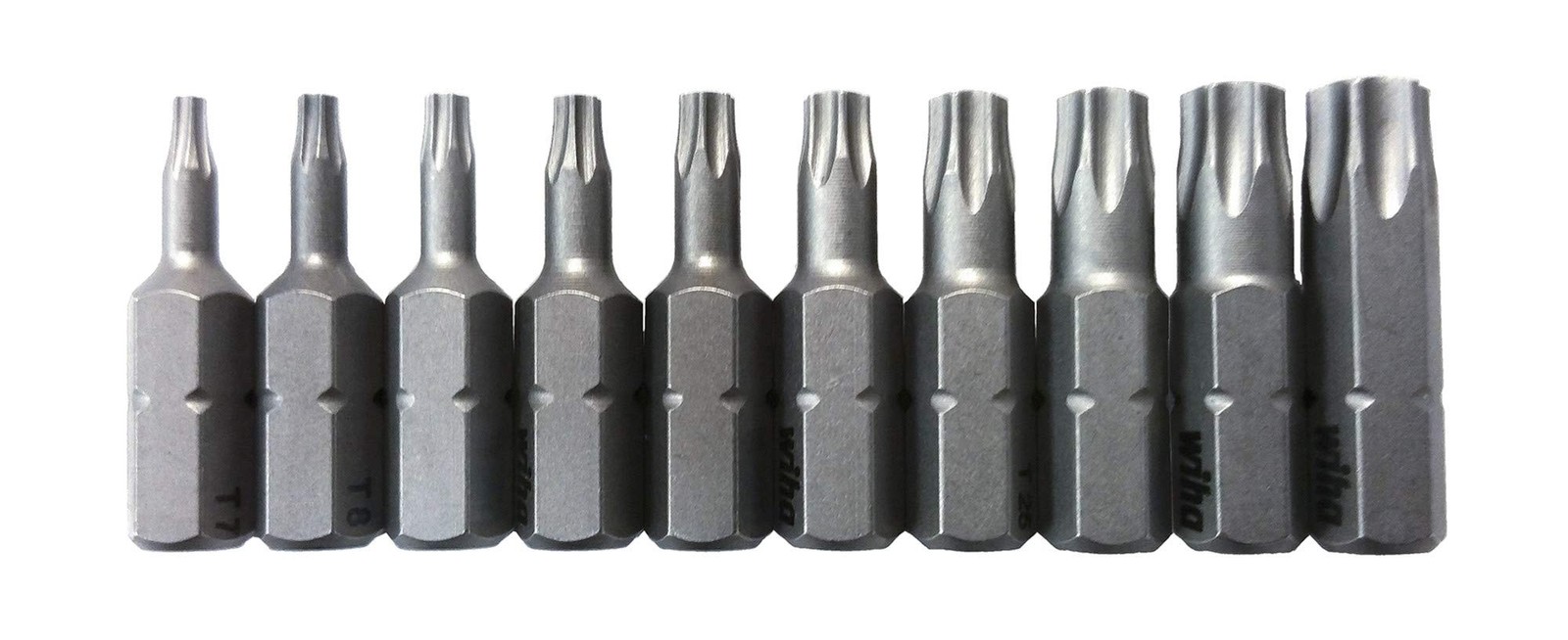 Wiha 72595 Blister Pack Torx Insert Bit Set, 10 Pc of 1, Multi