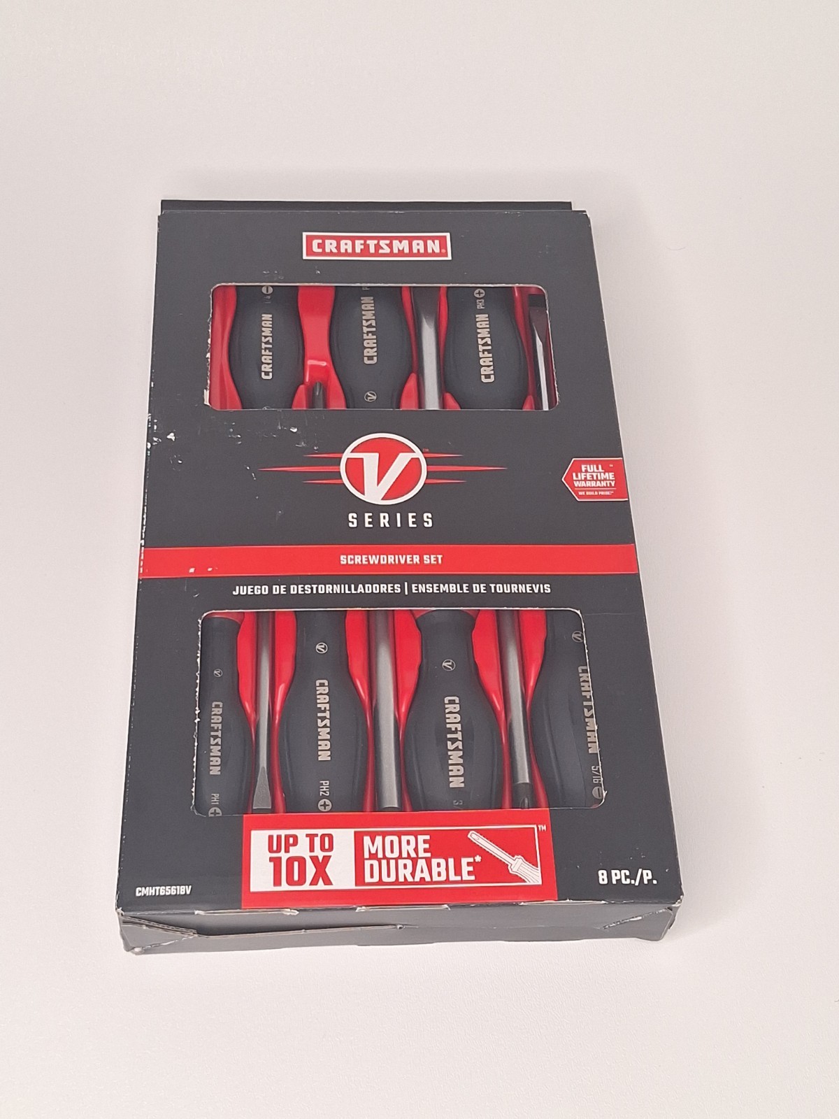 CRAFTSMAN V-SERIES Screwdriver Set, 8 Piece (CMHT65618V) New Phillips & Flat