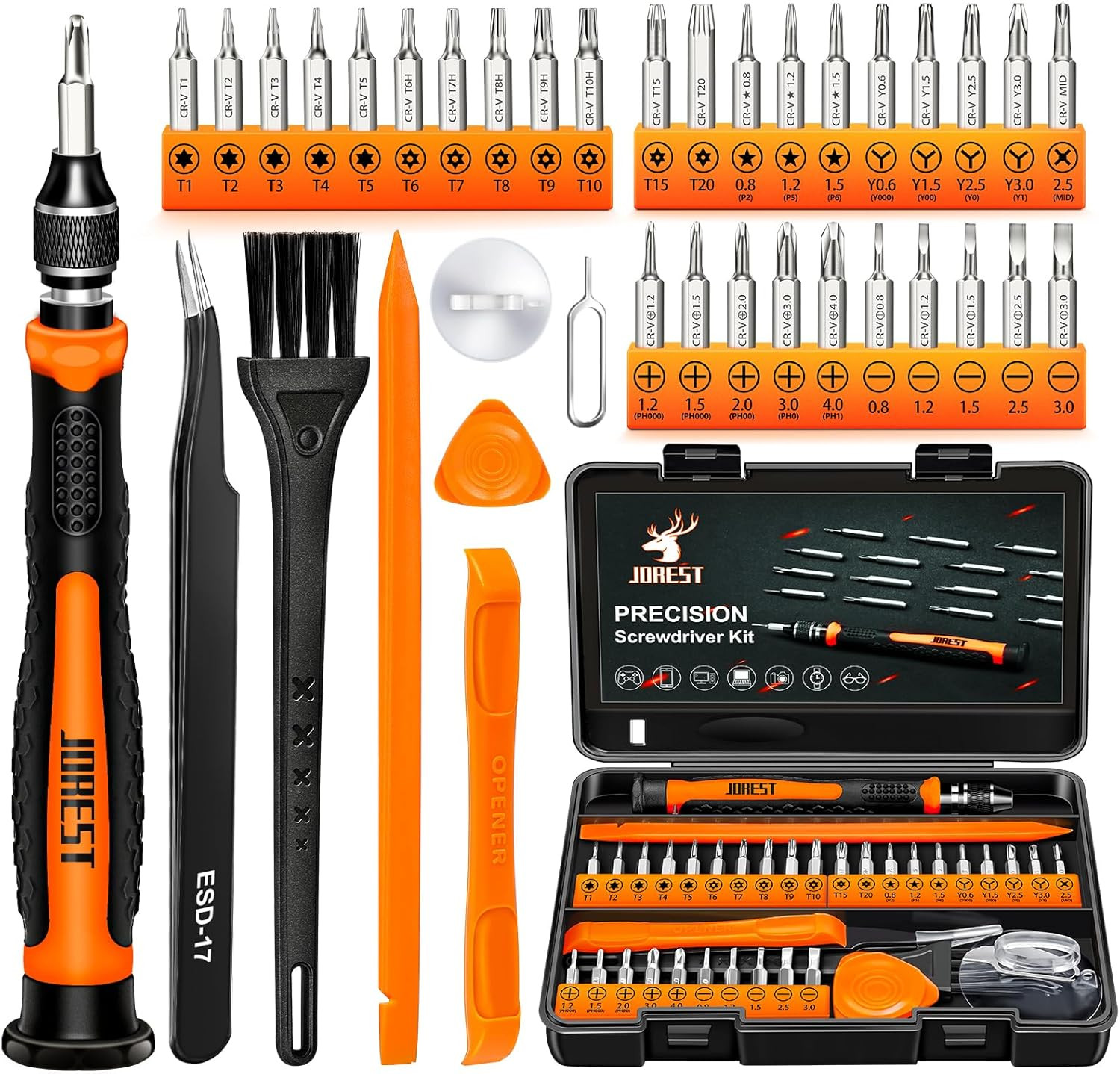 38Pcs Small Precision Screwdriver Set with Torx T5, T6, Y00, Mini Repair Tool Ki