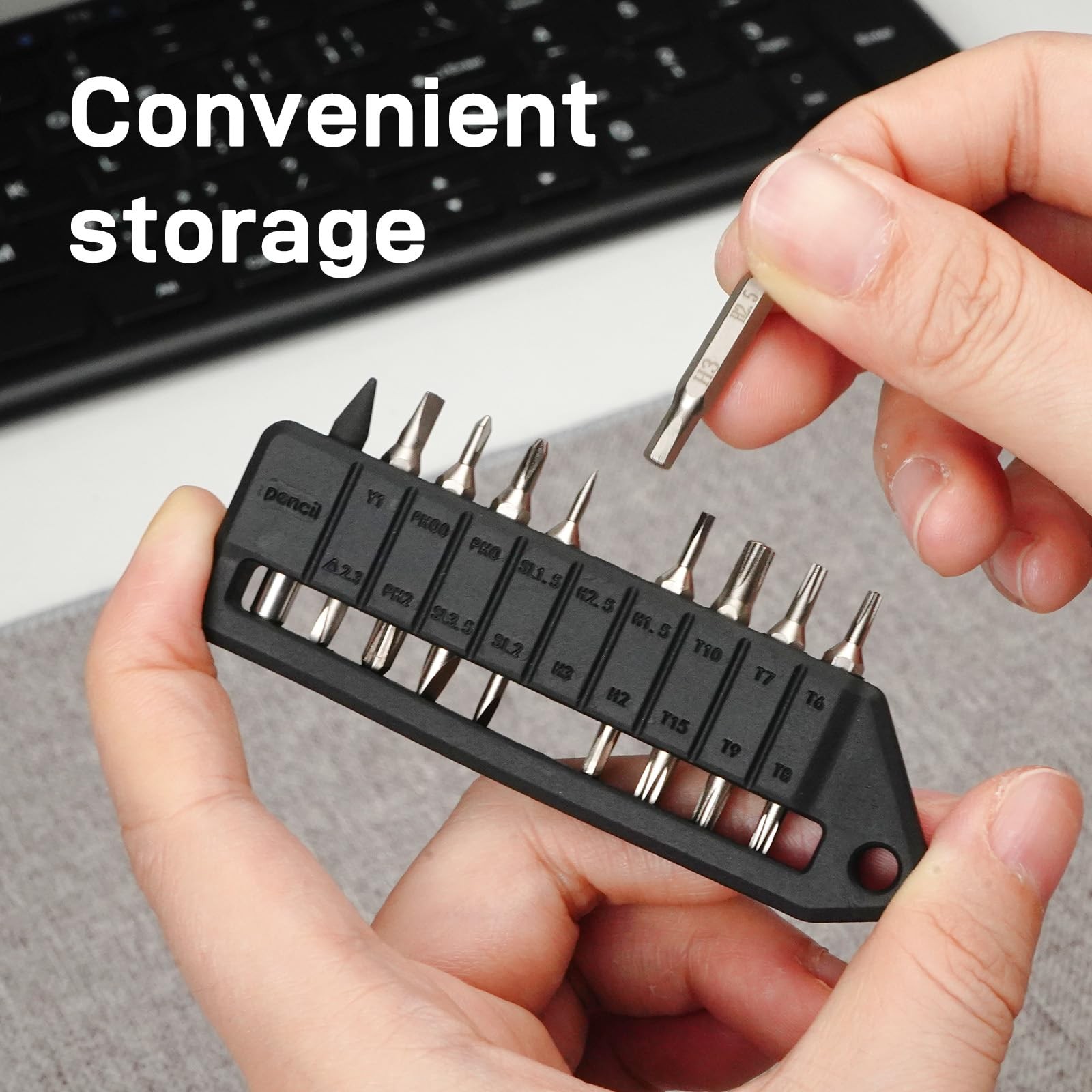 MBS1 Hex Bit Screwdriver Set 9 PCS S2 Tool Steel Hand Repair Kit