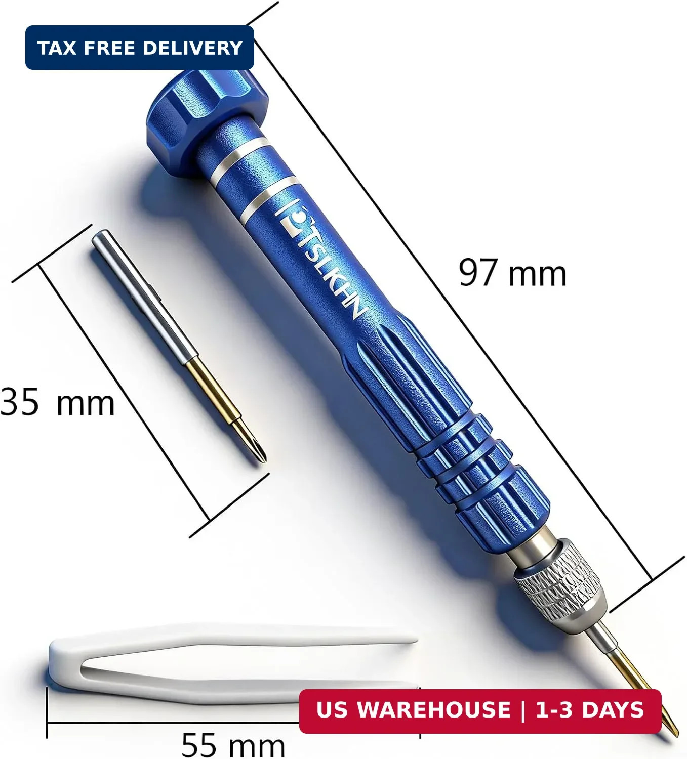 PTSLKHN Eye Glass Repairing Kit, S2 Steel Screwdriver with 15 Types of Screws, P