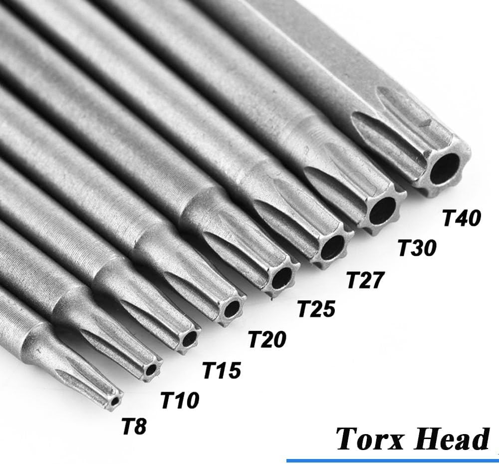 Single Magnetic Torx Bit Security Pin 50-200mm Screwdriver 1/4″ Hex Star T6-T40