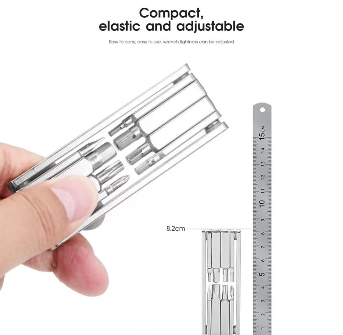Universal Pocket travel Folding Tool Set with Screwdrivers and Wrenches