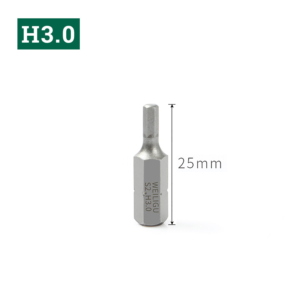 Hexagonal Phillips Flat Head Plum Blossom Short Screwdriver Head Length 25mm