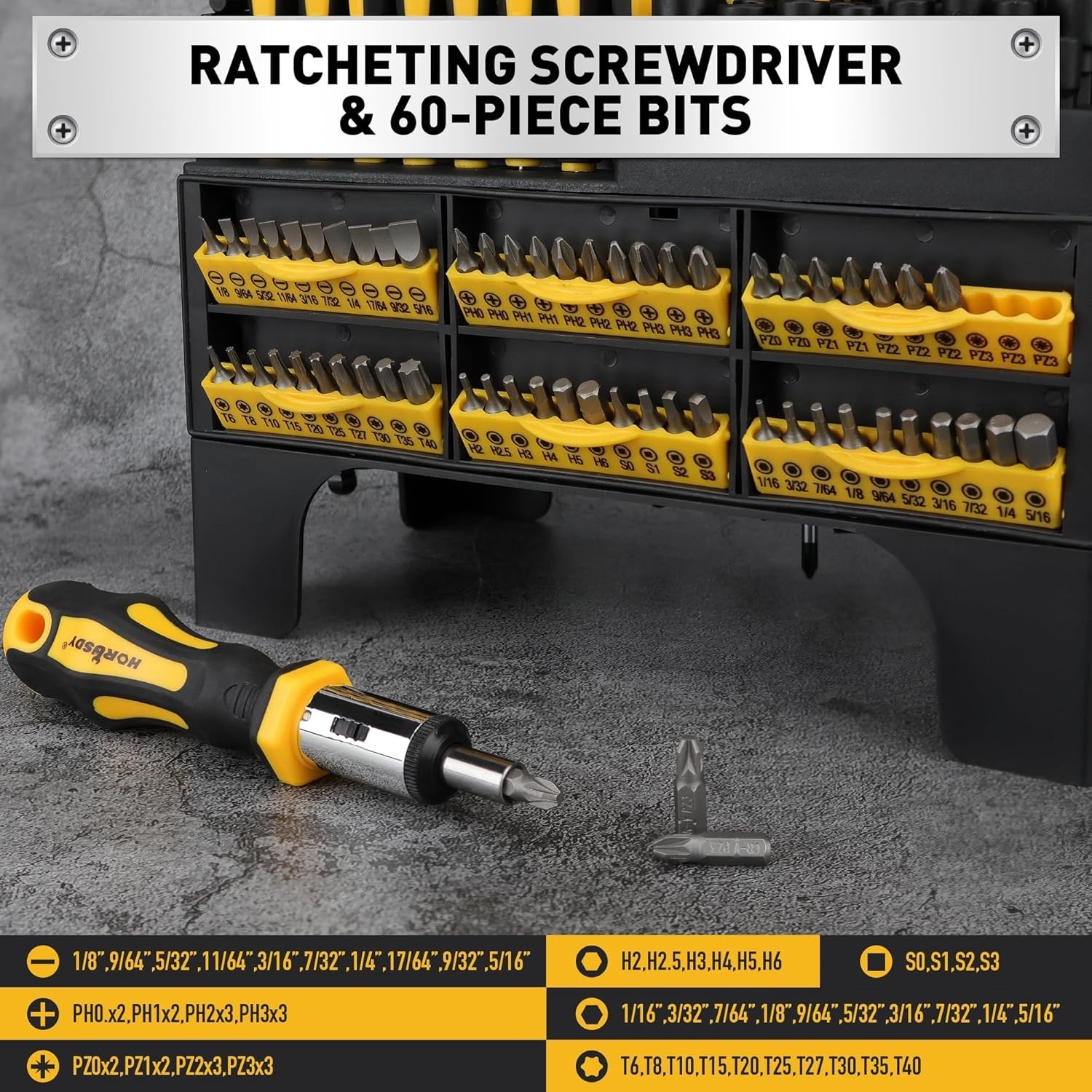 Complete 140-Piece Screwdriver Set with Precision Tools and Magnetic Features