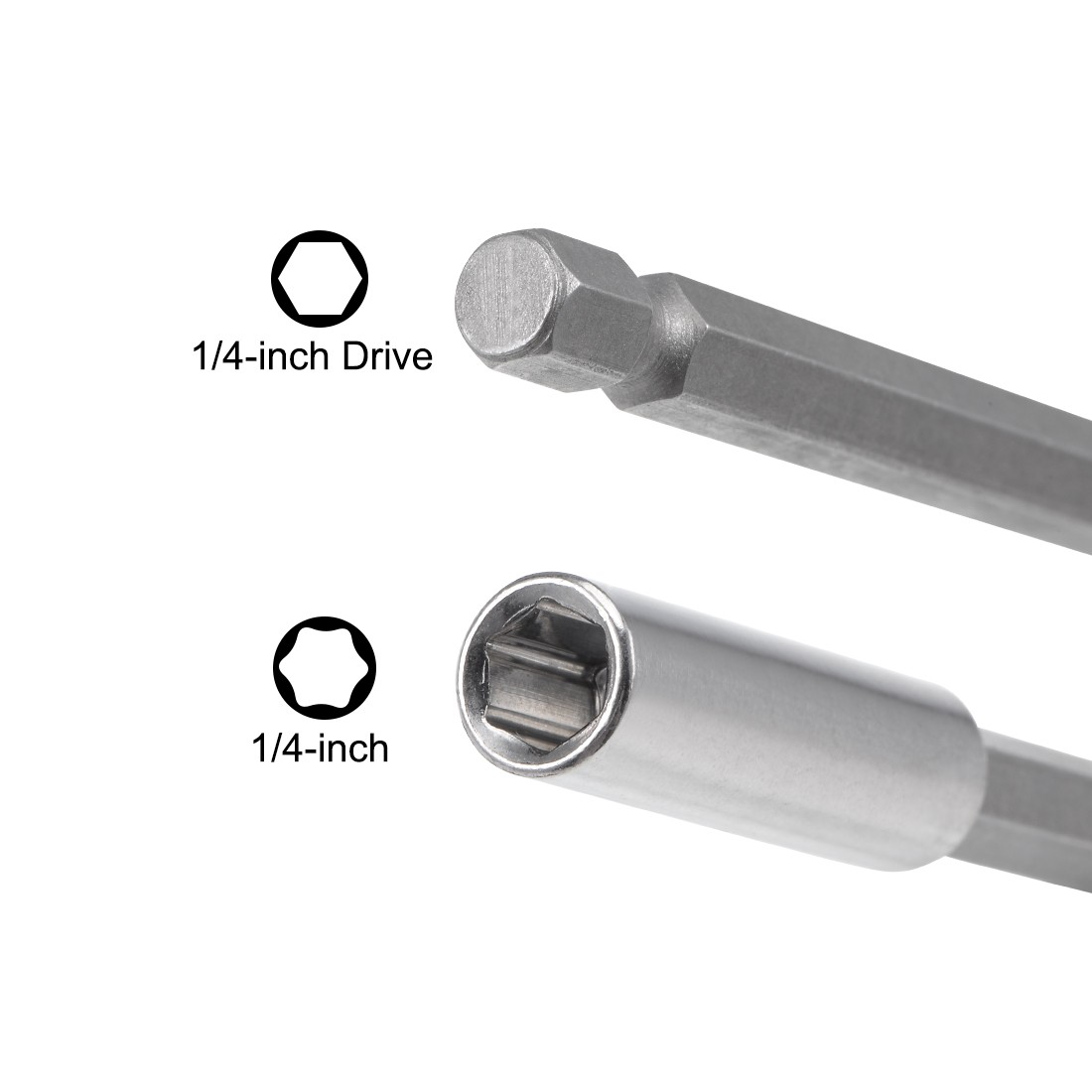 3pcs Magnetic Bit Extensions 100mm 1/4″ Hex Shank Quick Release Screwdriver
