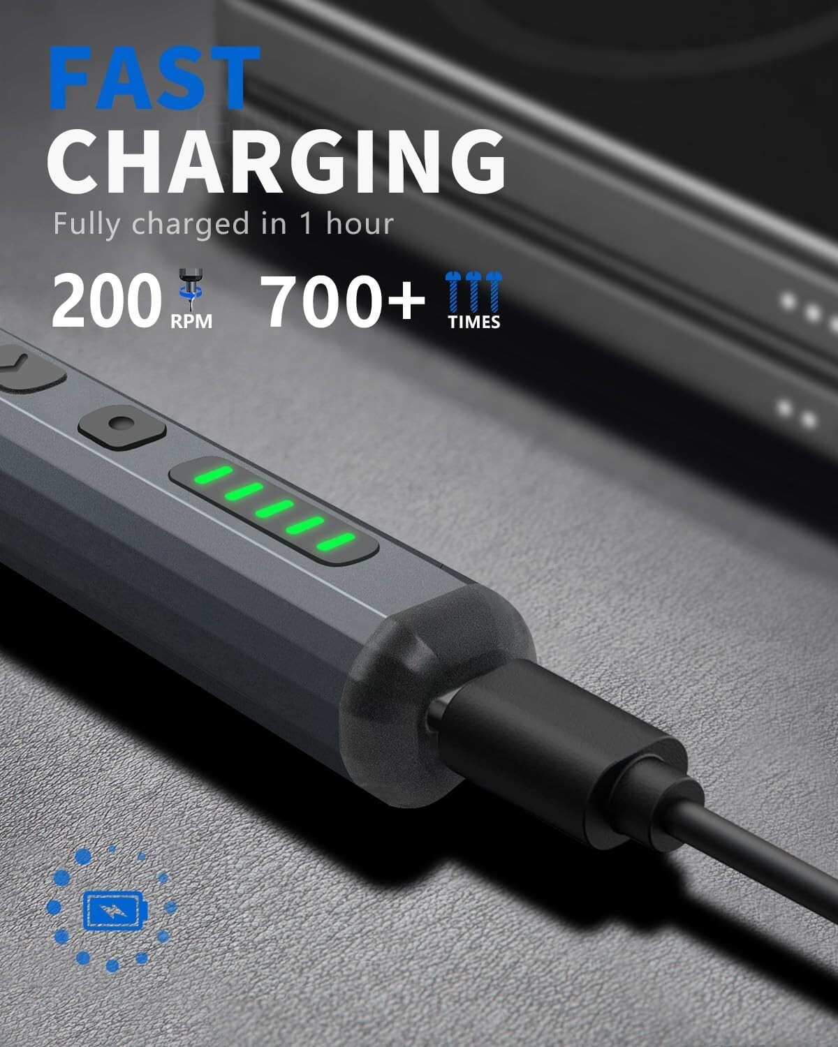 140-in-1 Mini Electric Screwdriver Set w/ 120 Bits, 5 Torque Settings, LED Light