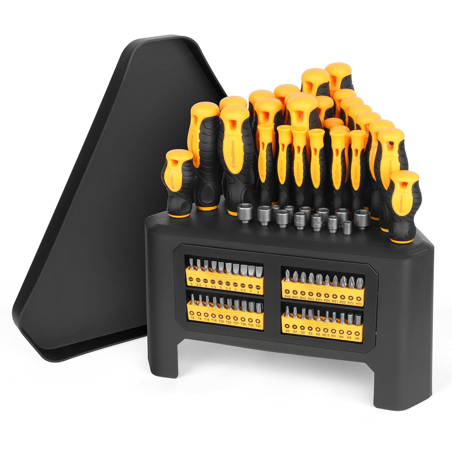 10-Piece Magnetic Screwdrivers Set Red Phillips Slotted Tips Tool Set Magnetic