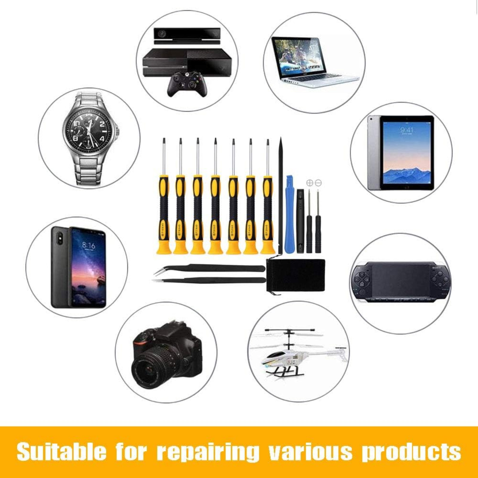 15 in 1 Torx Screwdriver Set with T3 T4 T5 T6 T8 T10 Security Torx Screwdriver a