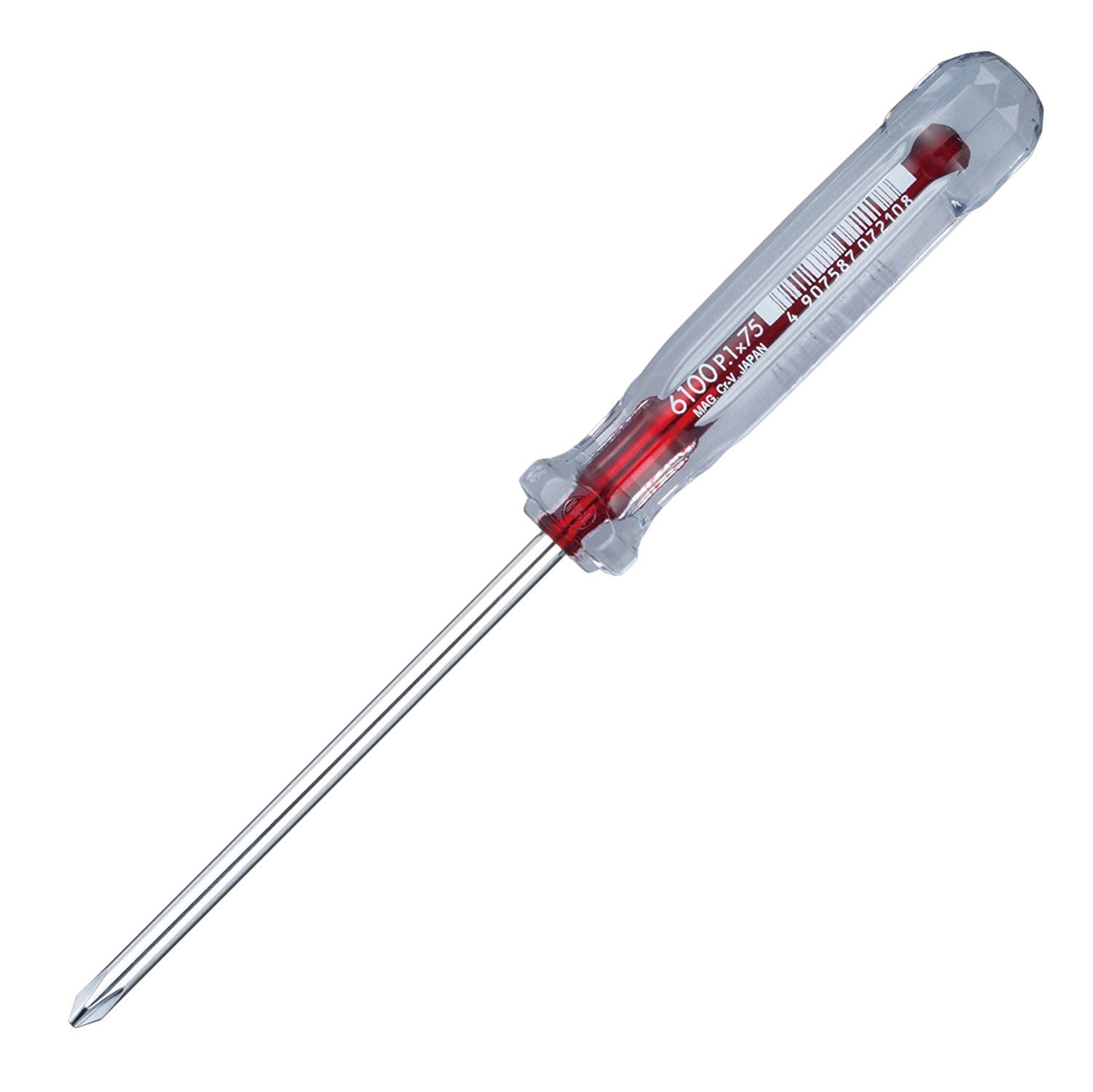VESSEL CRYSTALINE Screwdriver Thin Shank Type -4,+0,1,2, 50-250mm No.6100