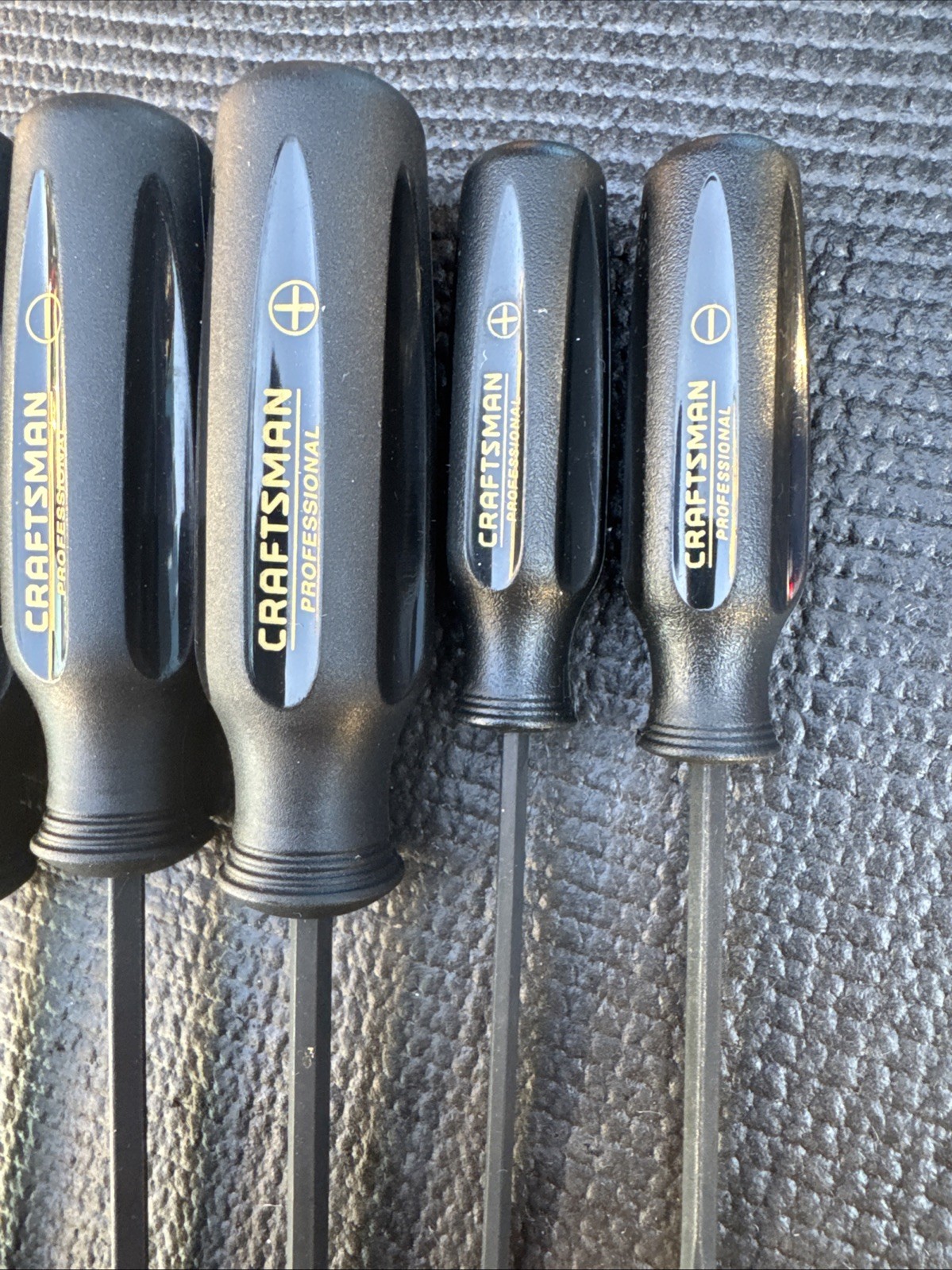 Sears Craftsman Professional USA Nos 6pc Screwdriver Set 41993 Black Gold Sexy