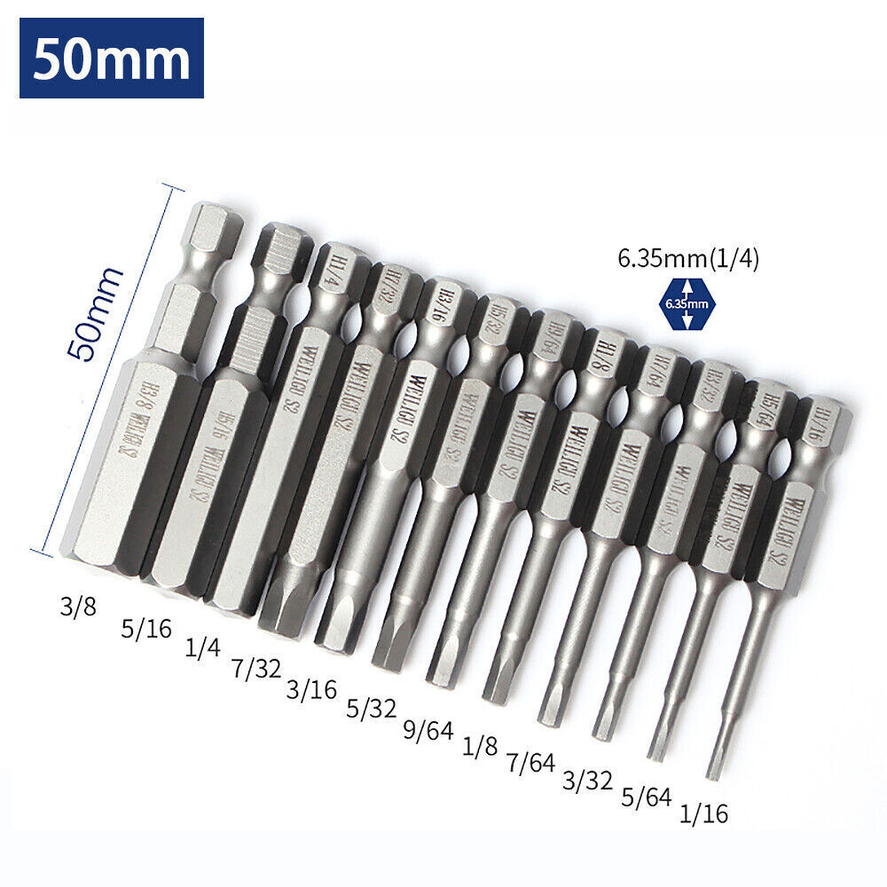 Imperial Hex Key Allen Bit Hex Screwdriver Driver Bit Hexagon Driver Power Drill