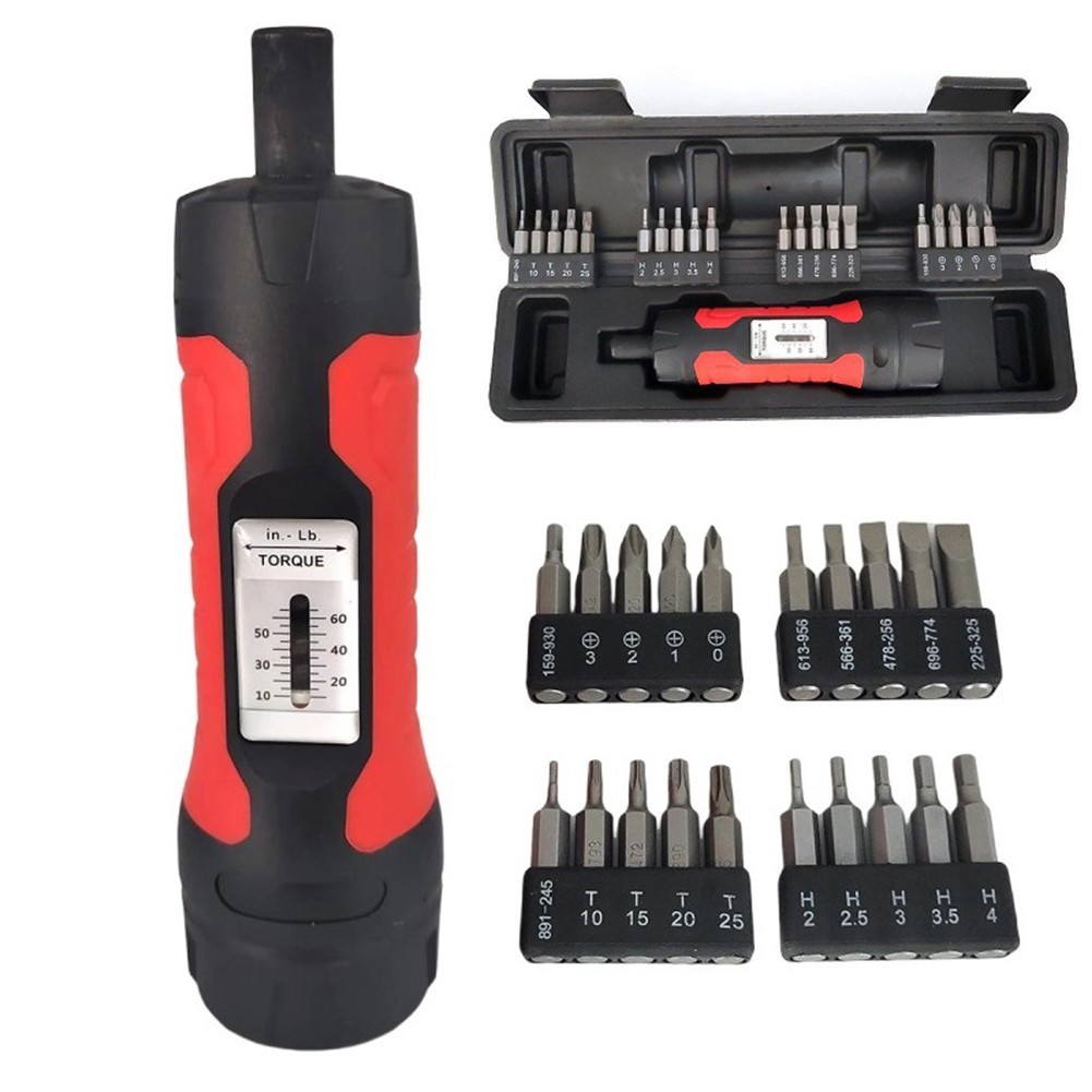 Ergonomic Non Slip Torque Driver Screwdriver 1/4 Inch Drive 10 65In lb