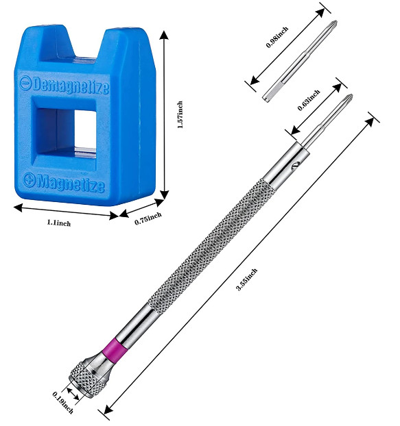 Precision Screwdriver Set for Eyeglasses Sunglasses Jewelry Repair 0.6-2.0mm
