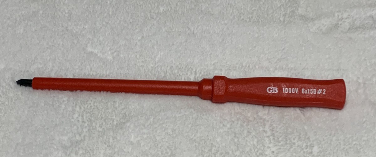 GB Insulated Flathead Screwdriver 1000V 6×150