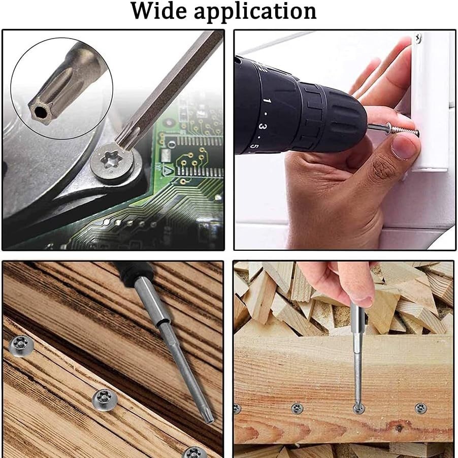 11 PCS T6-T40 Magnetic Head Torx Screwdriver Bit Set Security Tamper Proof Star