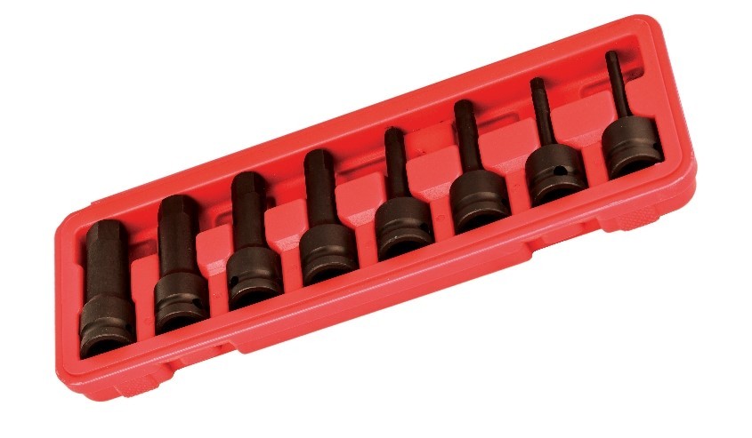 1/2″ Drive Impact Socket Hex Bits | 8pc SAE Set Long Air Allen Driver
