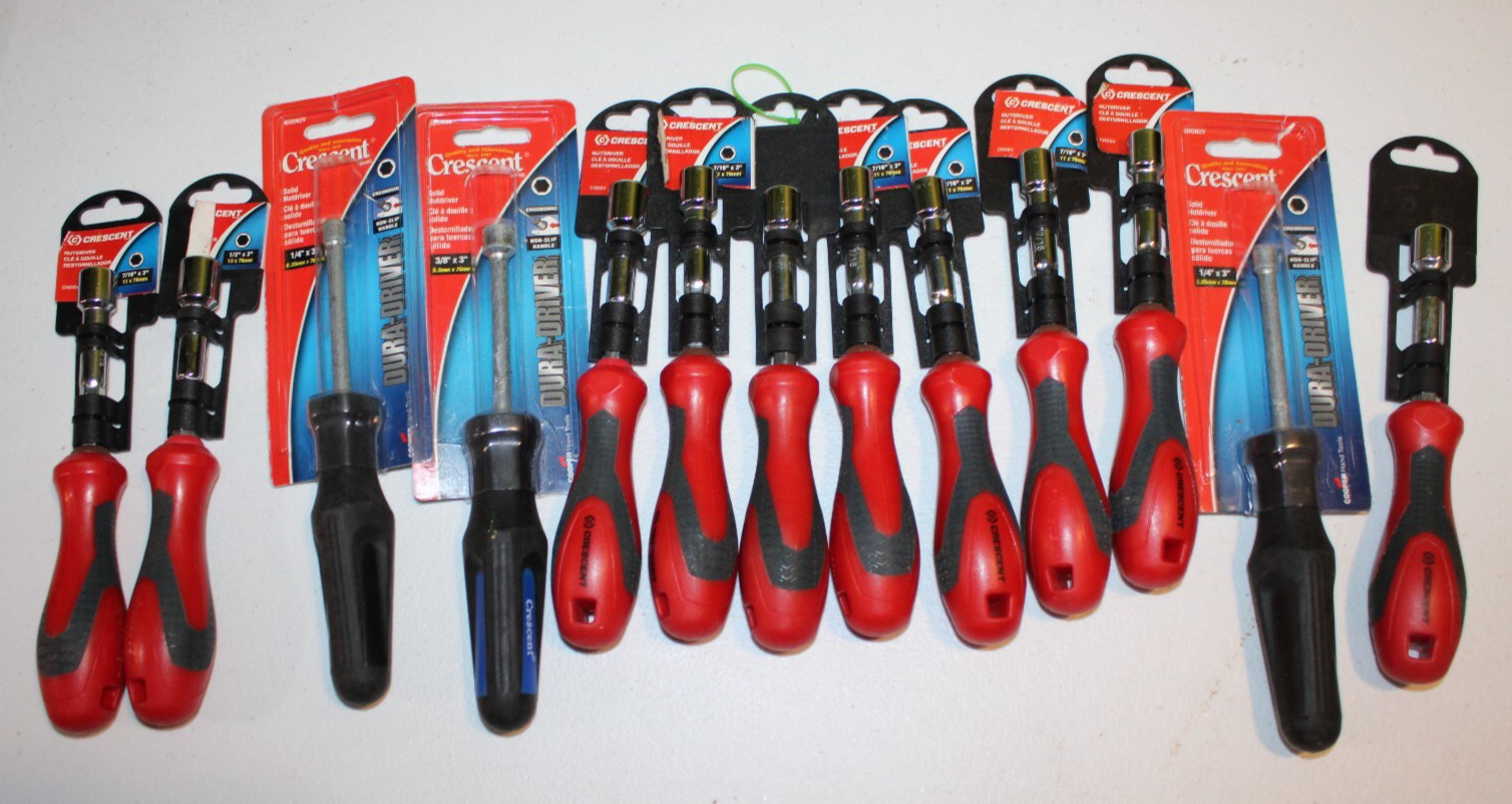 Crescent Nutdriver Lot OF 13 – ALL BRAND – WHOLESALE – FLEA MARKET LOT