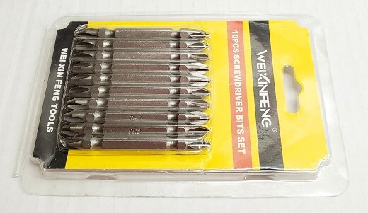 10pc Phillips Double End Screwdriver Bits Hex Driver 1/4″ Shank Long PH2 #11536