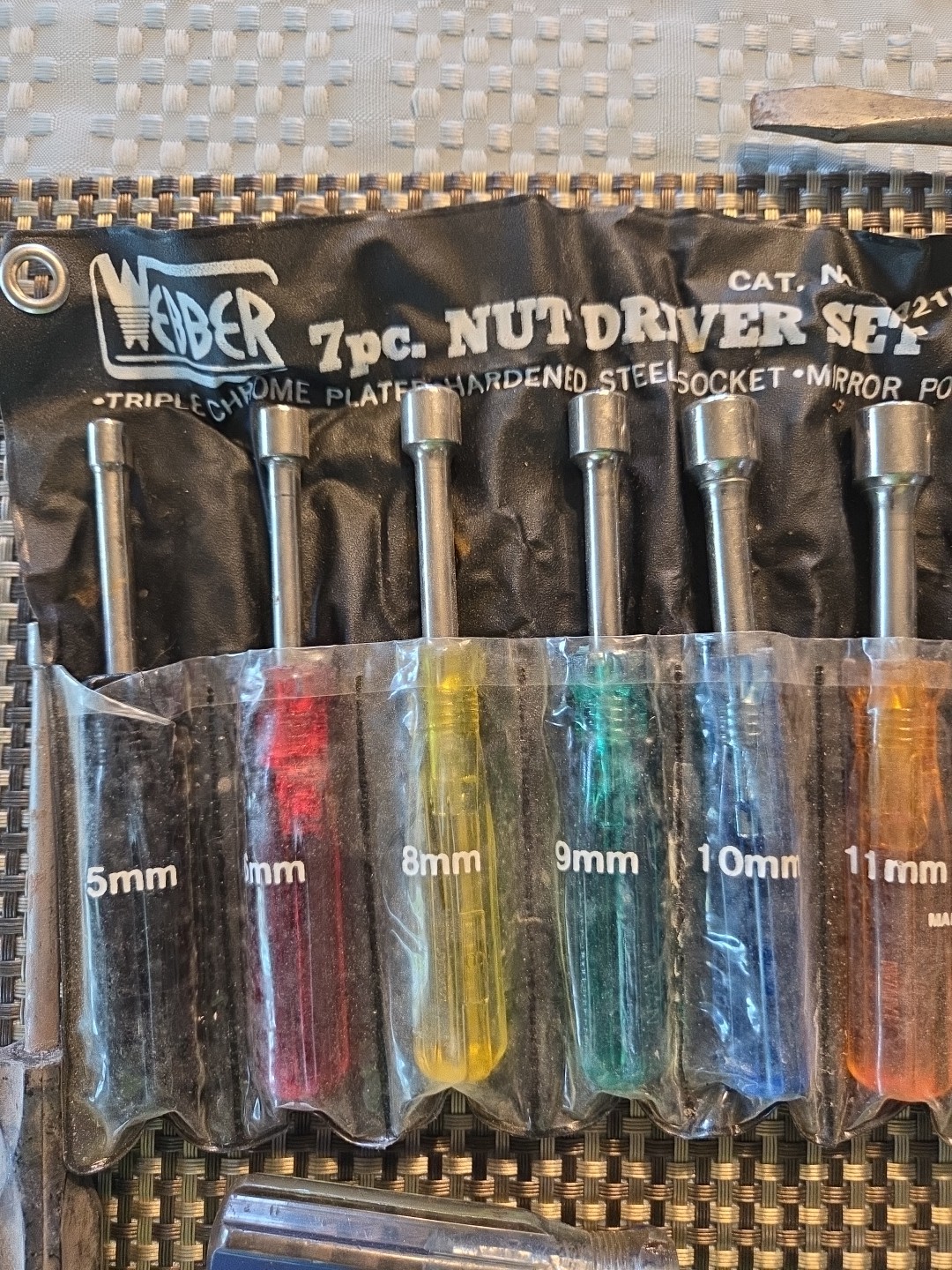 MECHANIC Nut Driver Set Chrome Crv Taiwan 7 Piece Metric 5 – 12 Mm Screwdriver
