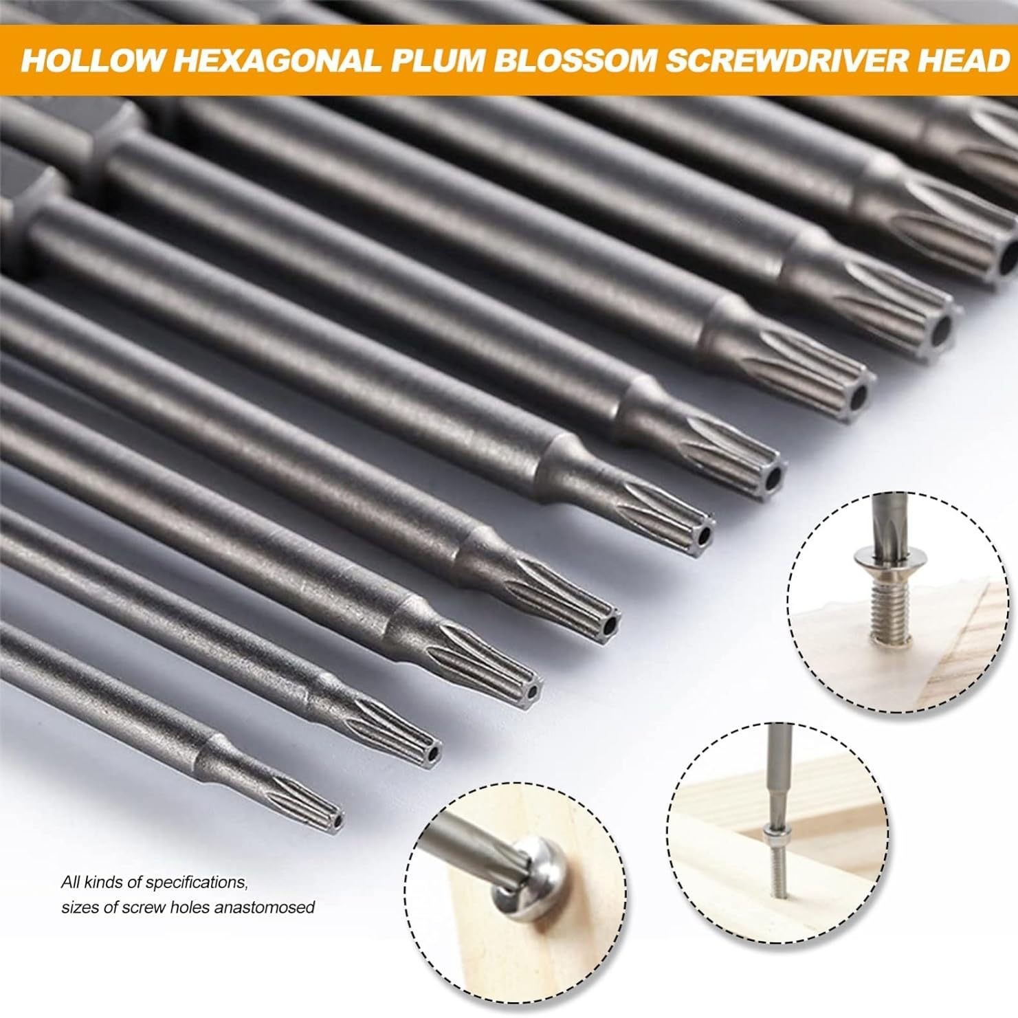 11 PCS T6-T40 Magnetic Head Torx Screwdriver Bit Set Security Tamper Proof Star