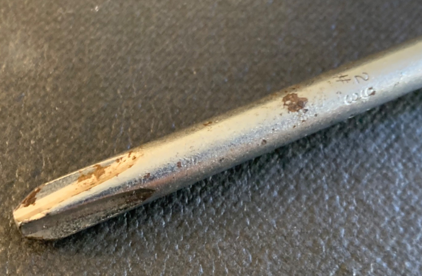 Vintage S-K Tools USA 73003 #3 Phillips Screwdriver Green & White Handle