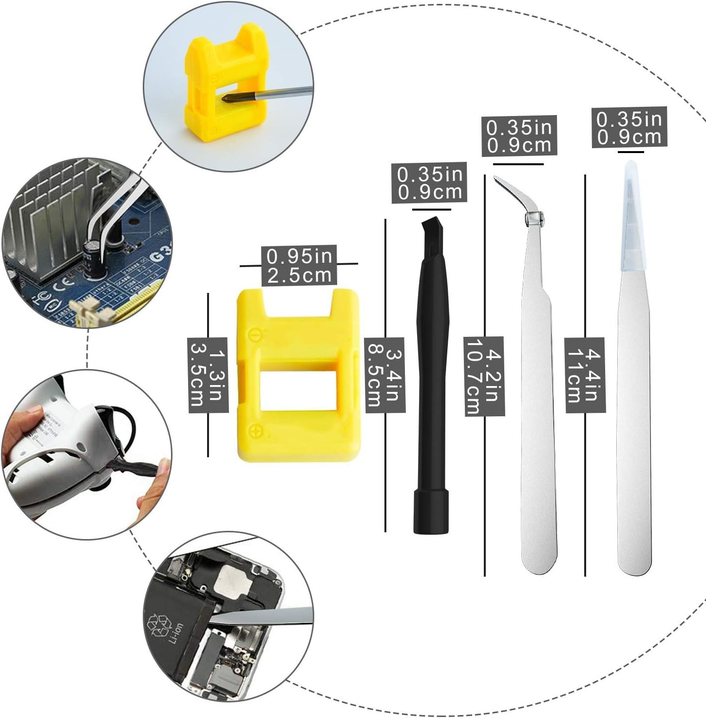 Screwdriver Set, 12 Pcs Small Set with Flathead Phillips Yellow