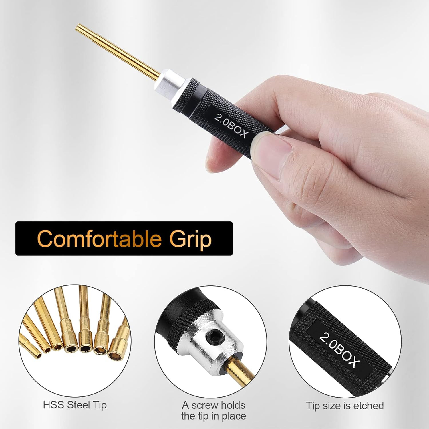 RC Tools Kit 7PCS Hex Nut Screwdriver Set with Gold