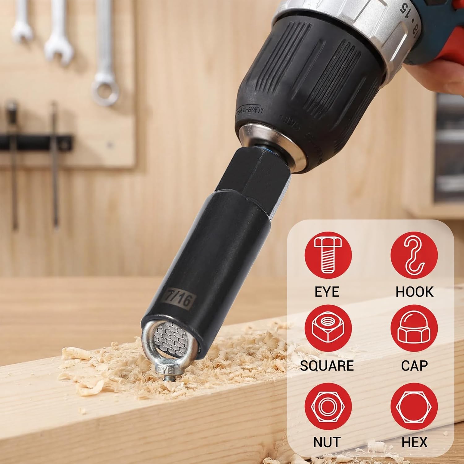 80pc Magnetic Impact Nut Driver Set Metric & SAE with Socket Adapters Bit Holder