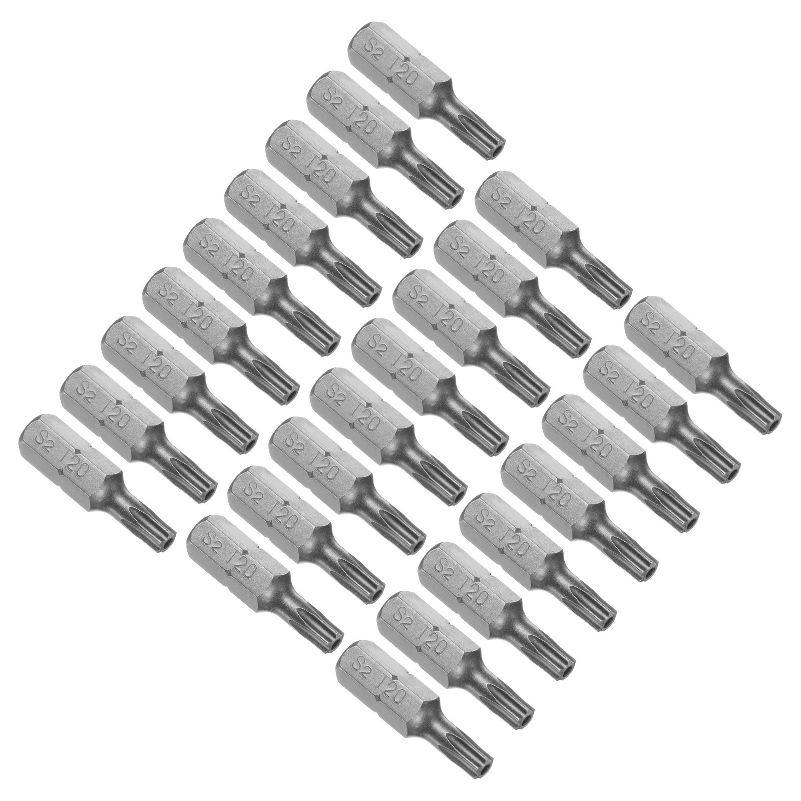 25pcs Torx Screwdriver Bits 1/4″ Hex Shank 25mm T20 Magnetic Screwdrivers Bit