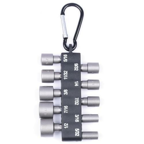 1/4″ Hex Drive SAE Nut Driver Setter 10 Piece Set 5/32 to 1/2 Inch Storage Case
