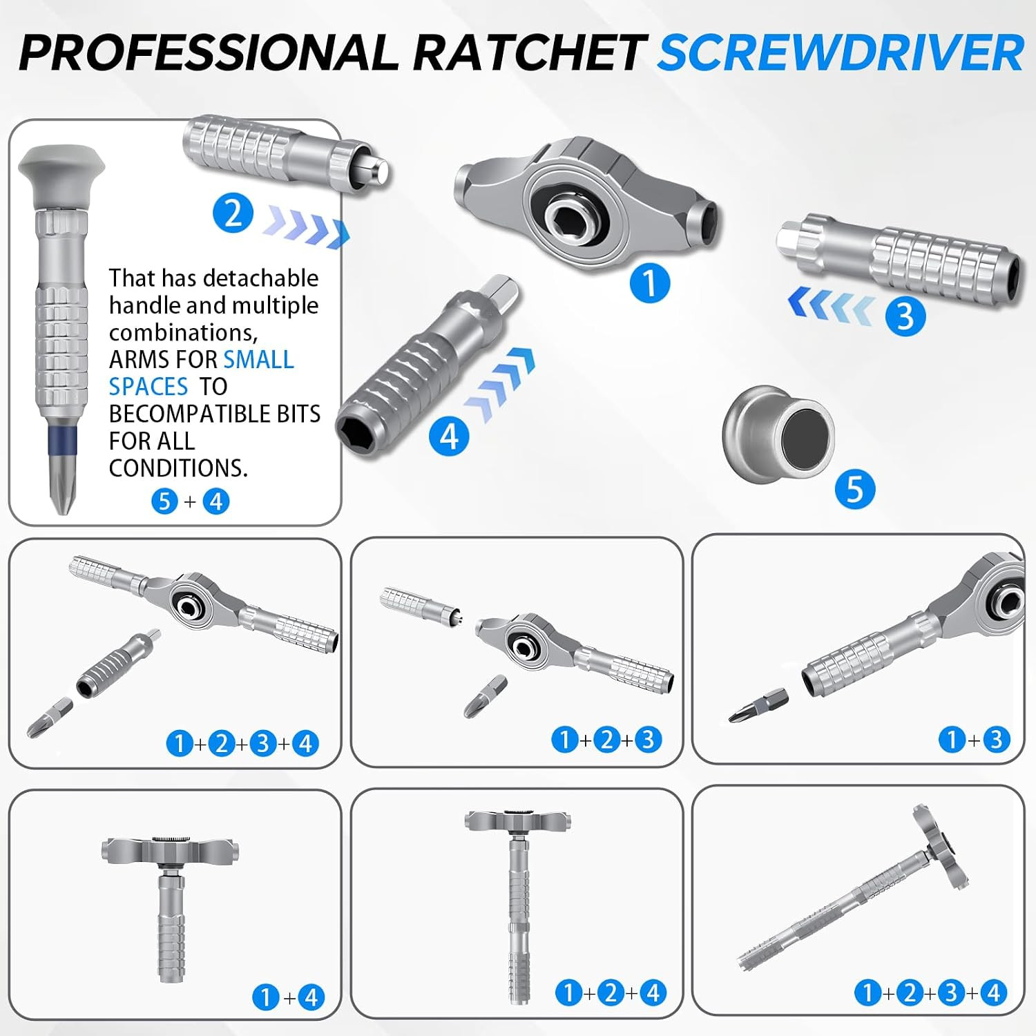 Ratchet Screwdriver Set: 66 in 1 Magnetic Screwdriver Sets, S2 Steel Bits, Porta