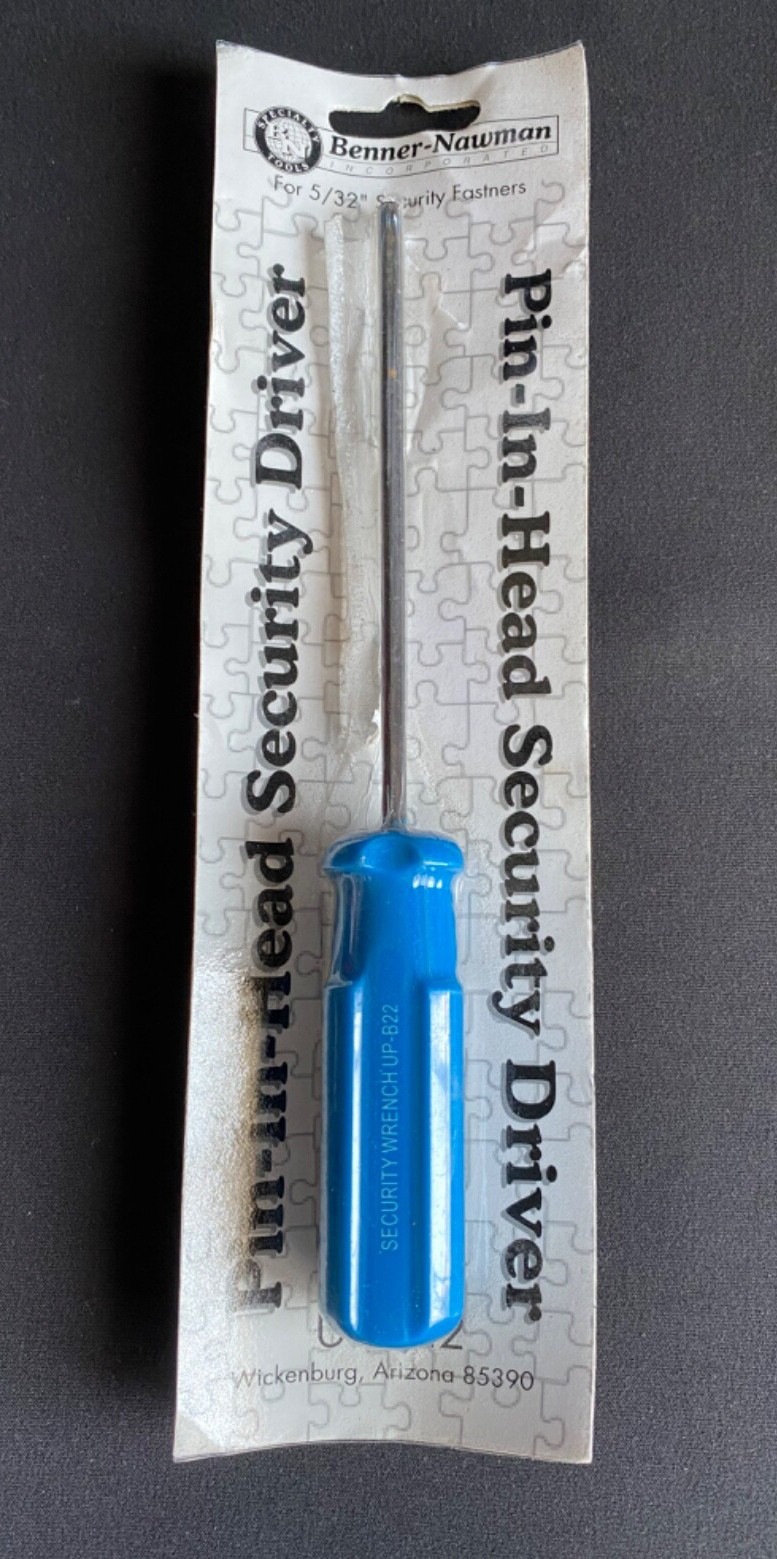Benner-Nawman Pin-In-Head Security Wrench Driver UP-B22 For 5/32″