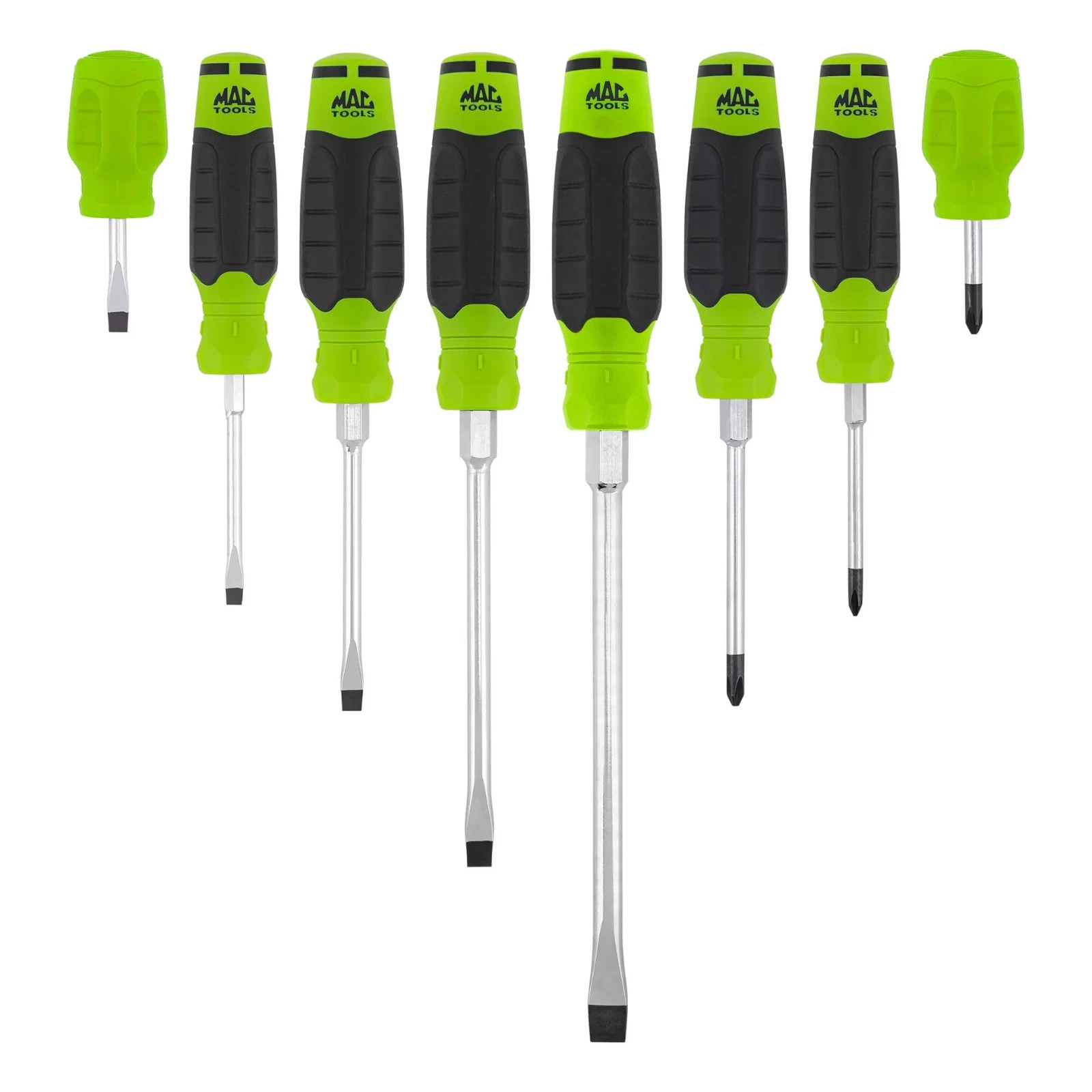 MAC TOOLS SDB8DG-S 8PC Mac-Grip Combination Screwdriver Set – Green – FREE SHIP