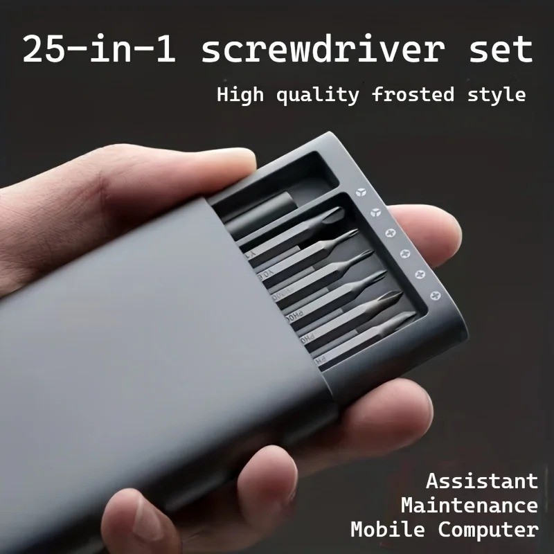 25 in 1 mini screwdriver set, flat head and cross shaped small screwdrivers, sui