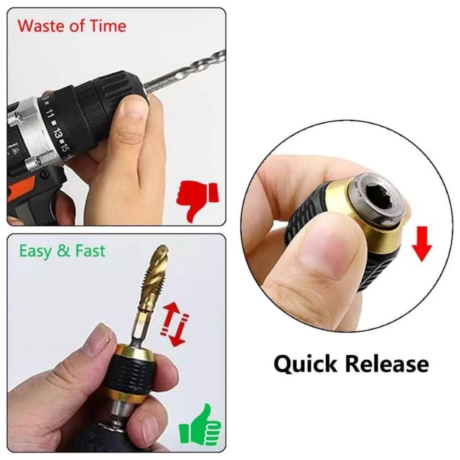 1/4inch Hex Shank Quick Release Drill Bit Holder Extension Tool For Screwdriver