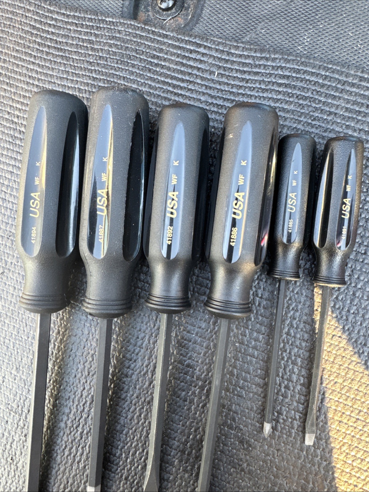 Sears Craftsman Professional USA Nos 6pc Screwdriver Set 41993 Black Gold Sexy