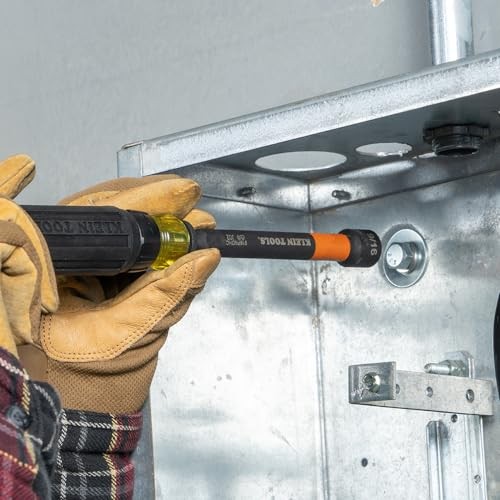 Klein Tools Magnetic Color Coded Nut Setters 5 Inch Extended Reach Hex 6 Sizes