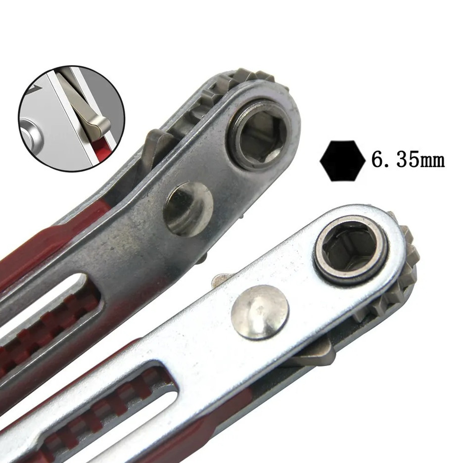 1pc Bidirectional Ratchet Elbow Screwdriver Wrench Hand Tool – NEW