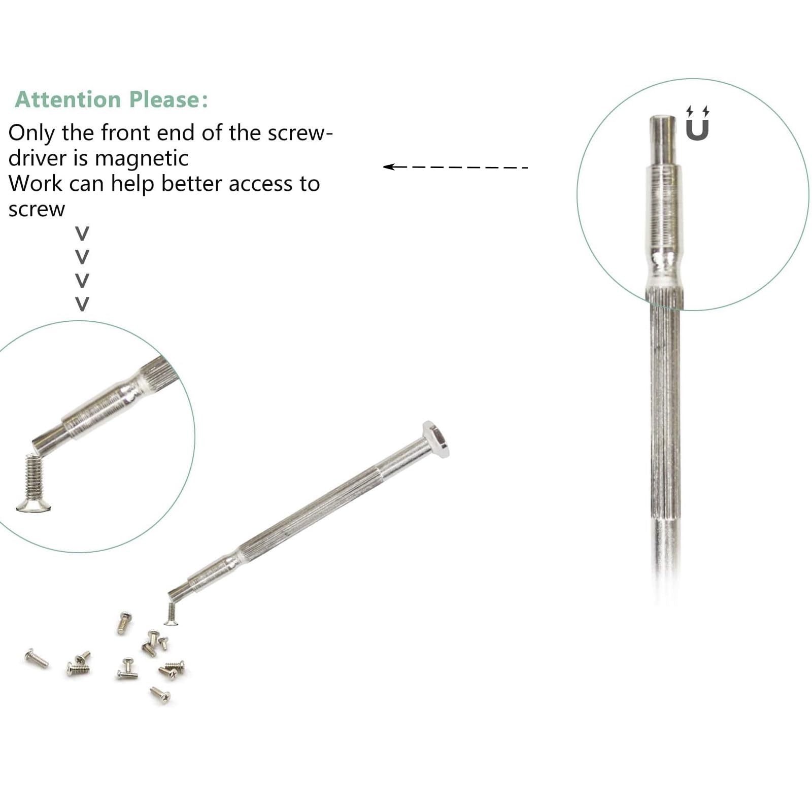 11PCS Small Precision Screwdriver Set, Premium Mini Small, Silver and Black