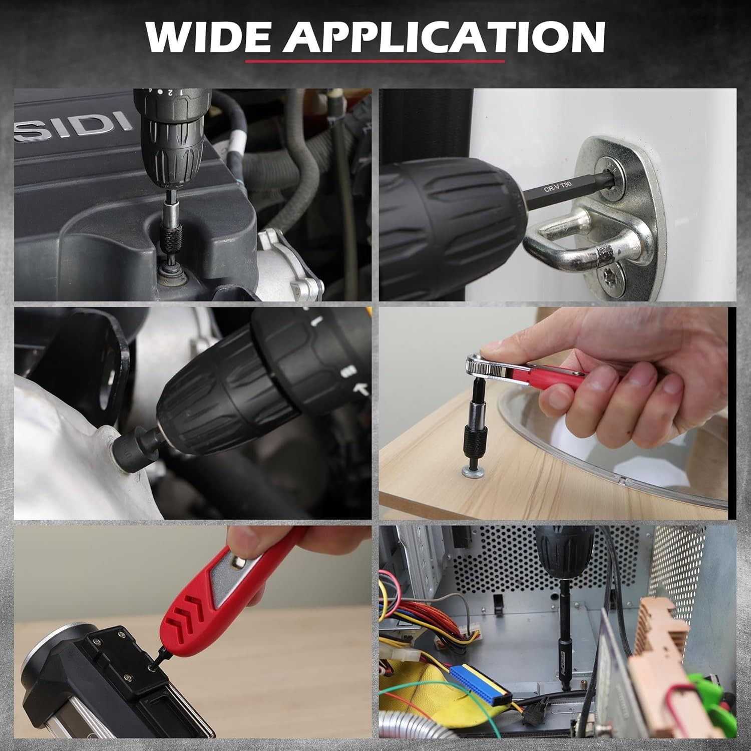 232-Piece Chrome Vanadium Screwdriver Bit Set with Ratchet Wrench – Complete Kit