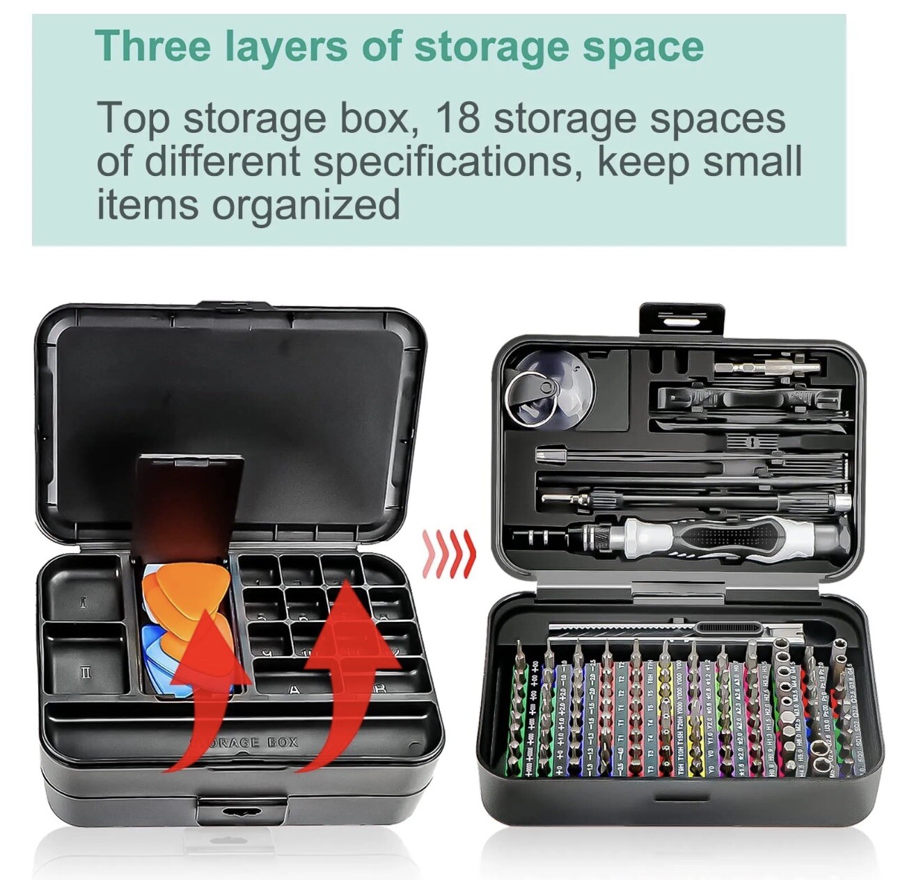 Precision Screwdriver Set with 108 Bits, 132 in 1 Small Screw iPhone 16 Series