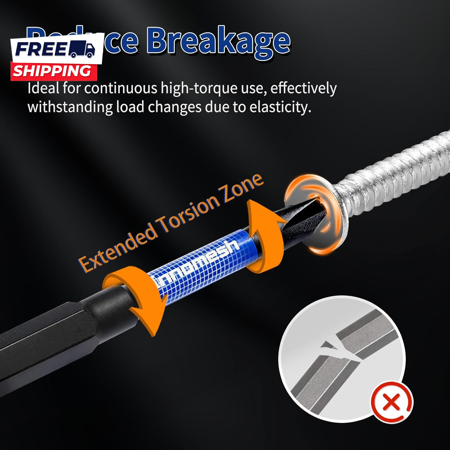 Magnetic Spanner Bit Set 1″ 6-Piece Security Bits SP4 SP6 SP8 SP10 SP12 SP14