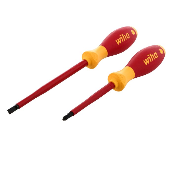Wiha 2-Piece Insulated SoftFinish Slotted & Phillips Screwdriver Set (33580)