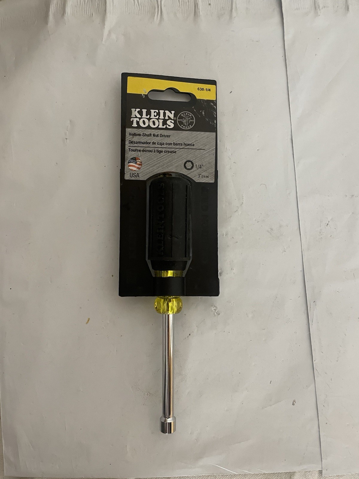 Klein Tools 1/4” Hollow-Shaft Nut Driver 630-1/4 USA