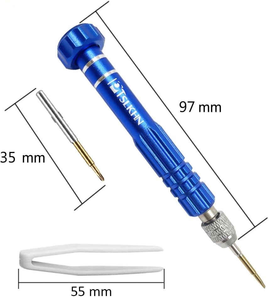 PTSLKHN Eye Glass Repairing Kit, S2 Steel Screwdriver with 15 Types of Screws,
